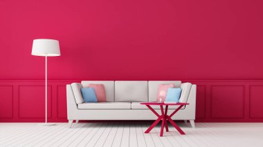 Viva Magenta oda içsel rengi 2023 - 3D görüntüleme