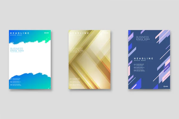 Geometrische Corporate Book Cover Design Vorlage Din Kann Broschüre Geschäftsbericht — Stockvektor