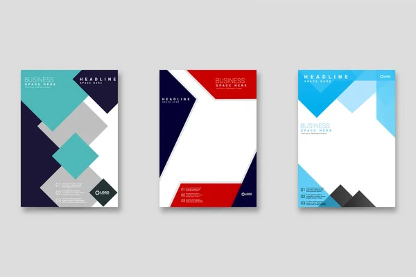 Geometrische Corporate Book Cover Design Vorlage Din Kann Broschüre Geschäftsbericht — Stockvektor