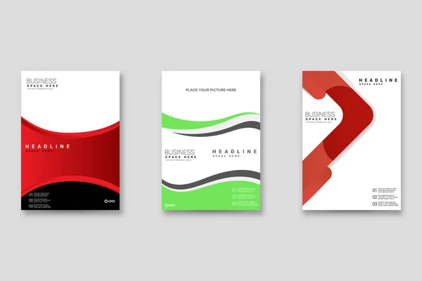 A4中的几何公司书籍封面设计模板 可适用于小册子 业务介绍 投资组合 — 图库矢量图片