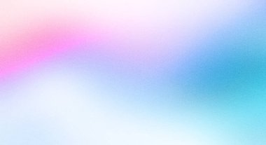 Açık pembe ve mavi gradyan, yumuşak pastel renkler, hassas renk karışımı, soyut gürültü dokusu, afiş başlığı tasarımı, kopyalama alanı.