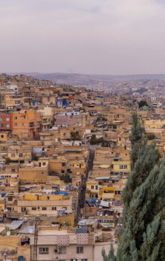 Şanlıurfa şehrinin havadan görünüşü - Türkiye 'nin güneydoğusundaki dini turizm kenti