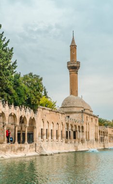 Balikligol - Şanlıurfa 'daki İbrahim Havuzu ve Rizvaniye Camii. Türkiye 'de dini turizm merkezleri