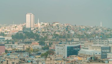 Gaziantep, Türkiye - 20 Kasım 2022 - Gaziantep şehir merkezinin hava manzarası