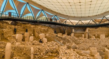 Göbeklitepe, Türkiye - 23 Kasım 2022 - Göbeklitepe - dünyanın en eski tapınak kompleksi