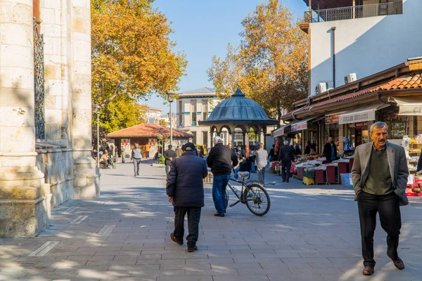 Konya Türkei November 2022 Authentische Straßenfotos Von Menschen Autos Und — Stockfoto