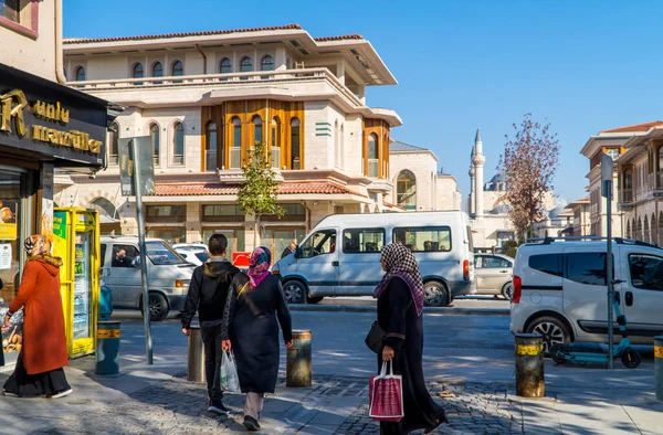 Konya Turkije November 2022 Fotografie Van Mensen Auto Markten Het — Stockfoto