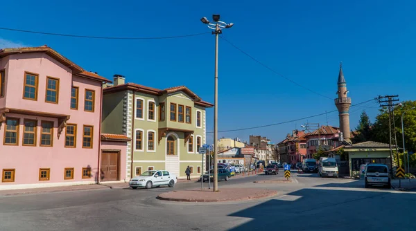 Konya Turquie Novembre 2022 Plan Rue Bâtiments Une Mosquée Dans — Photo