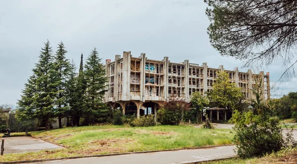 Krk Croacia Abril 2023 Abandonado Palacio Haludovo Antiguo Hotel Yugoslavo — Foto de Stock