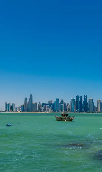 stock image Doha, Qatar - May 10, 2024 - panorama view o fthe skyline of Doha