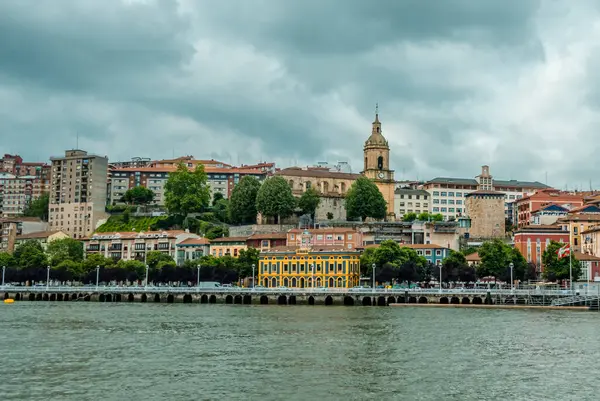 Stock image Getxo, Spain - July 2, 2024 - panoramic view of the town of Getxo on the Nervion Estuary