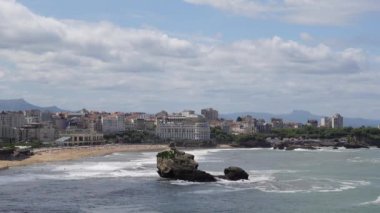 Biarritz, Fransa 'nın panoramik manzarası Biarritz Deniz fenerinden görüldü