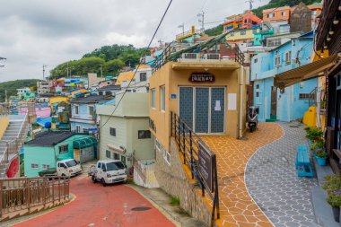 Busan, South Korea - August 30, 2024 - houses inside Gamcheon Cultural Village clipart