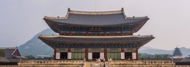 Seoul, Korea - August 26, 2024 - inside the Joseon Dynasty's Gyeongbokgung Palace clipart