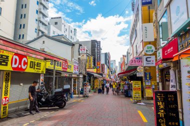 Busan, South Korea - September 1, 2024, street photography in the bustling Seomyeon Area clipart