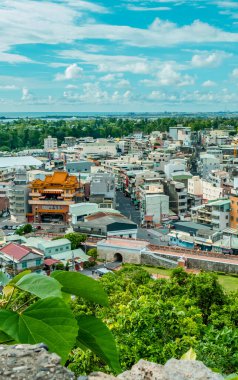 Kaohsiung, Taiwan - September 6, 2024 - aerial view of Kaohsiung seen from old Fongshan Fortress clipart