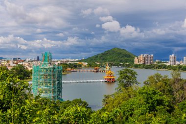 Kaohsiung, Taiwan - September 6, 2024 - panorama view of the Lotus Pond clipart