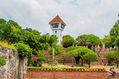 Tainan, Tayvan - 5 Eylül 2024 - Tainan 'daki tarihi Hollanda Anping Eski Kalesi