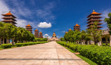Kaohsiung, Tayvan - 5 Eylül 2024 - Fo Guang Shan Buda Müzesi Kompleksi