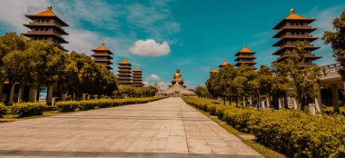 Kaohsiung, Tayvan - 5 Eylül 2024 - Fo Guang Shan Buda Müzesi Kompleksi