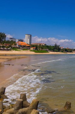 Vertical view of beaches in the resort town of Mui Ne, Vietnam  clipart