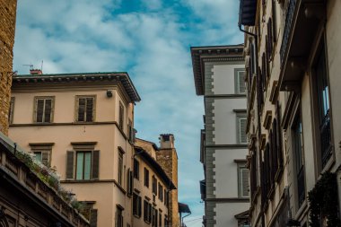 Floransa 'nın tarihi merkezinde geleneksel mimari (Centro Storico), İtalya