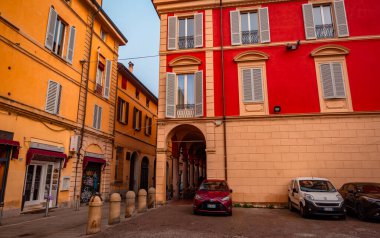 Bologna, Italy - December 15, 2024 - street photography in central Bologna on a moody winter day clipart