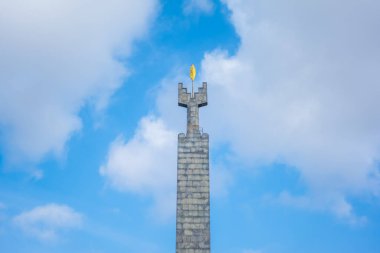 Erivan, Ermenistan - 13 Şubat 2025 - 50 yıllık Sovyet Ermeni Anıtı 