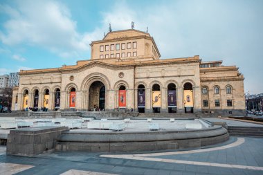 Erivan, Ermenistan - 15 Şubat 2025 - Erivan Cumhuriyet Meydanı