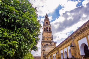 Cordoba, İspanya - 10 Mayıs 2025 - Mezquita-Katedral 'in dış görünümü (Cami Katedrali) 
