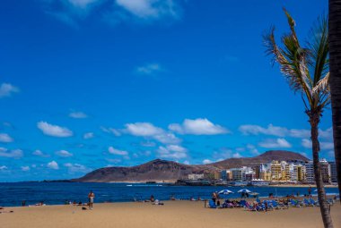Las Palmas, Gran Canaria (İspanya) - 14 Mayıs 2025 - Las Canteras Plajı