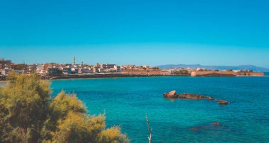 Girit Adası kıyısı, Yunanistan Chania yakınlarında