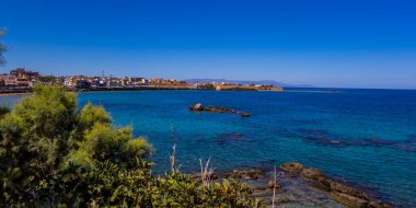 Girit Adası kıyısı, Yunanistan Chania yakınlarında