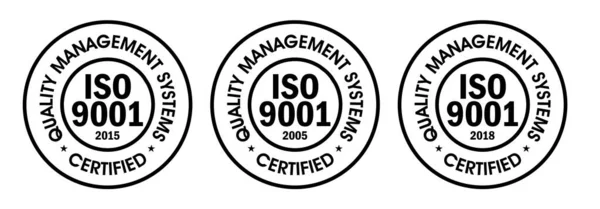 Kvalitetsstyrningssystem Certifierat Iso 9001 Vektorikon — Stock vektor