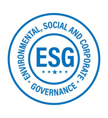 'Çevresel sosyal ve kurumsal yönetim' ESG vektör damgası