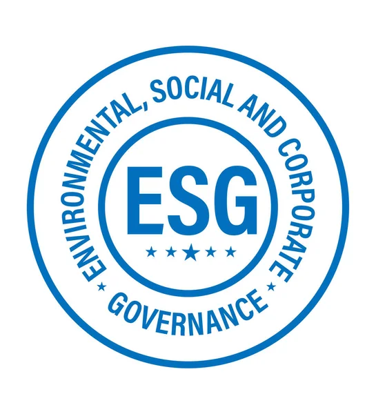 'Çevresel sosyal ve kurumsal yönetim' ESG vektör damgası
