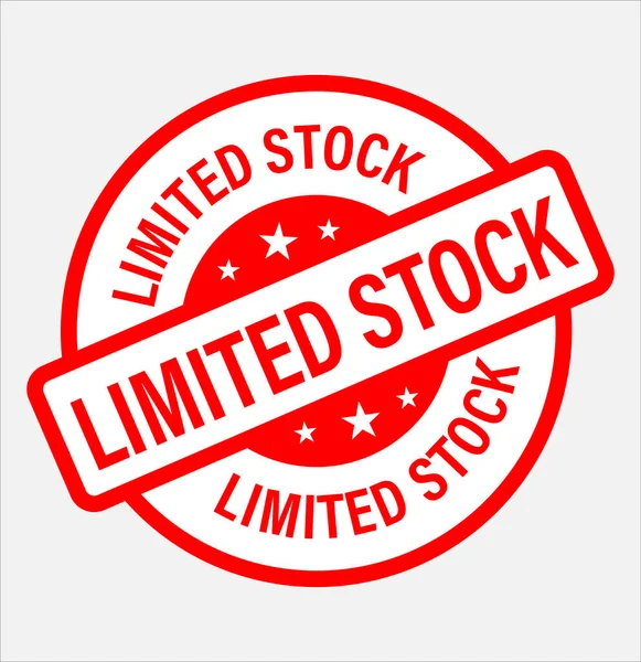 Korlátozott Állomány Vektor Ikon Piros Színű — Stock Vector