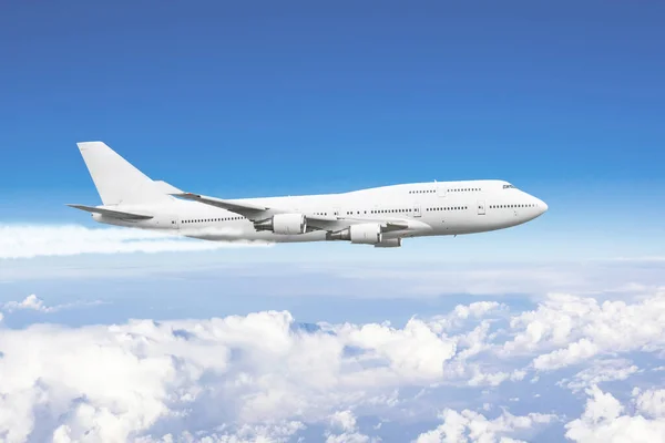 Літак Небі Над Хмарами Подорож Польоту — стокове фото