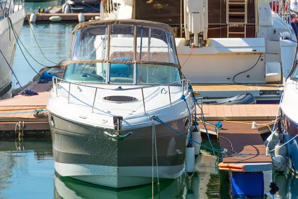 Yacht Cutter Boat Pier Sea Bay — Stock Photo, Image