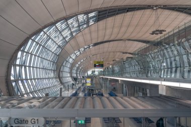 Suvarnabhumi havaalanı dünyanın en büyük 4. havaalanı terminalidir. Bangkok, Tayland 17 Ocak 2024.