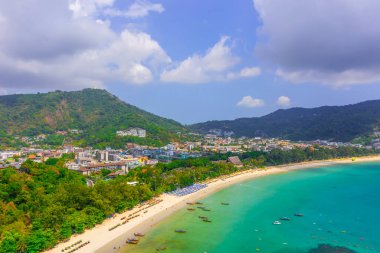 Panorama Havalimanı Phuket Teknesi Sahili Deniz Ormanı.