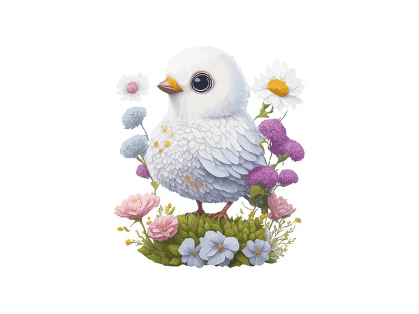 Adorável Bonito Pássaro Coruja Sentado Ramo Vetor Ilustração —  Vetores de Stock
