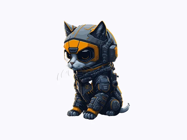 Bluza Robot Kot Wektor Ilustracja — Wektor stockowy