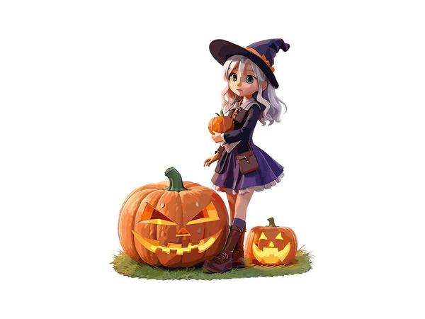 Bonito desenho animado 3d abóbora de halloween com cara assustadora  ilustração vetorial de conceito de halloween