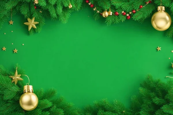 Fond Noël Avec Sapin Éléments Décoration Noël Vue Supérieure Avec — Photo