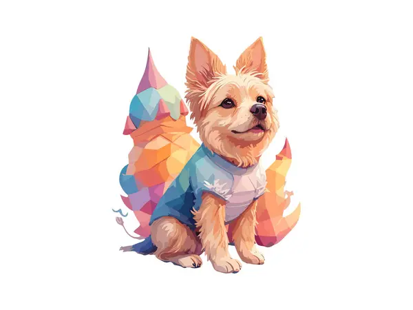 Watercolor Yorkshire Dog Sublimation — Stock Vector