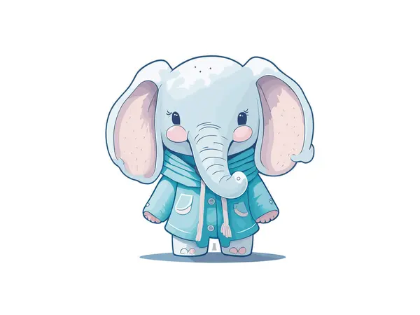 Акварель Милий Дитячий Слон Png Clip Art — стоковий вектор