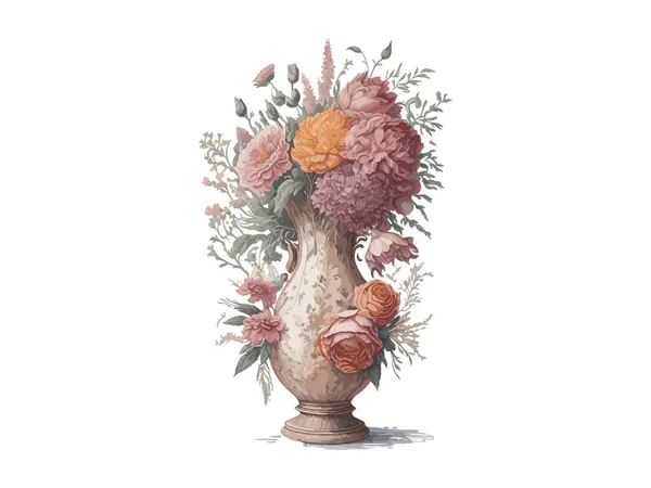 flowers and roses in jar