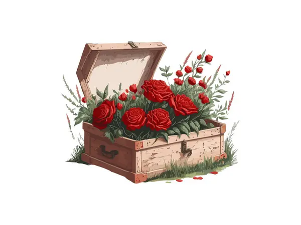 Flowers, Roses Frame, Flowers Wooden Box