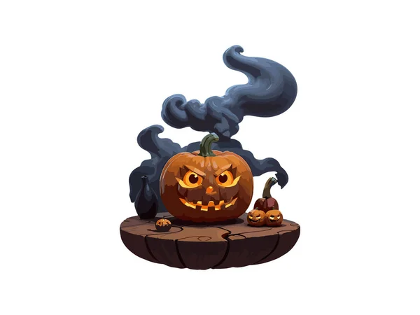Halloween Pompoen Vector Illustratie Clipart — Stockvector